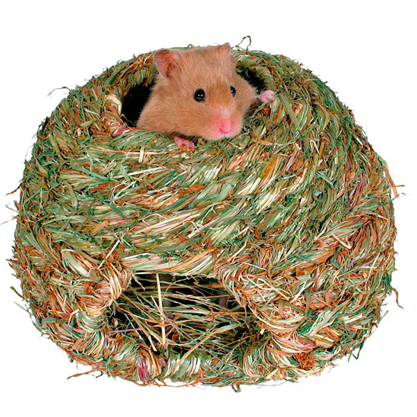 Dyre-handel.dk - bæredygtigt kæledyr. Græshule til hamster, rund ø 16 cm. (medium)